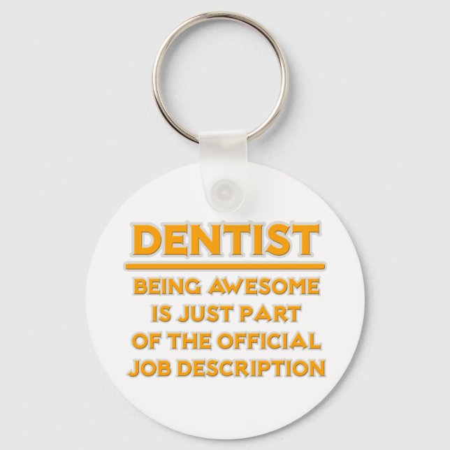 Porte-clés Awesome Dentiste .. Description officielle du post (Recto)