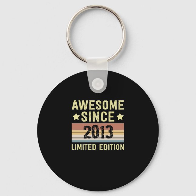 Porte-clés Awesome Since 2013 Birthday (Recto)