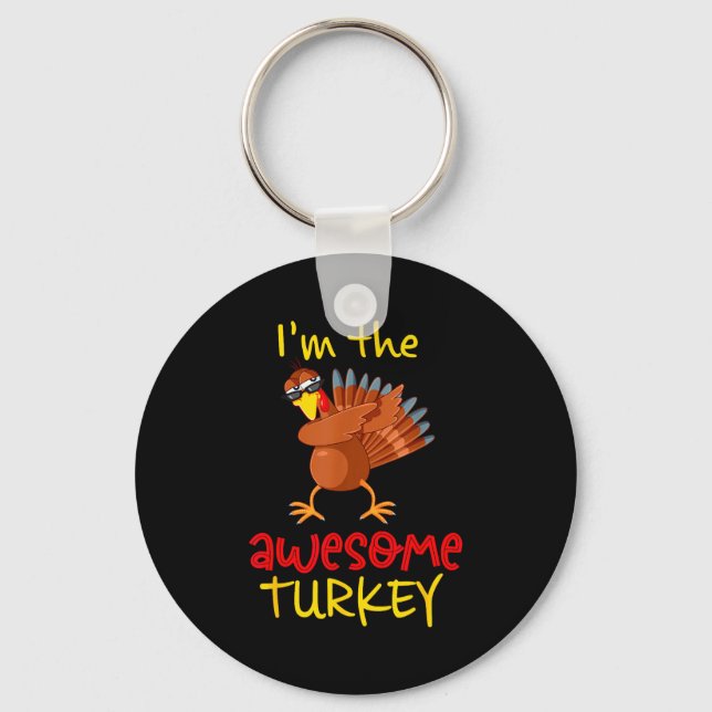 Porte-clés Awesome Turkey Matching Family Group Thanksgiving  (Recto)