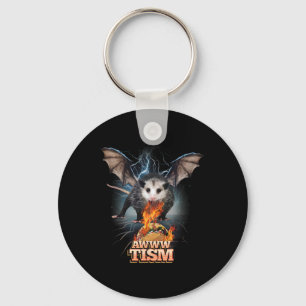 Porte-clés Awww Tism Funny Opossum Bat Spit Fire Opossum Meme