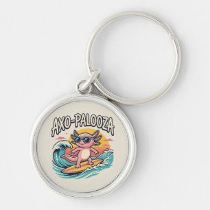 Porte-clés Axolotl Axo-Palooza parodie du style de surf sur l