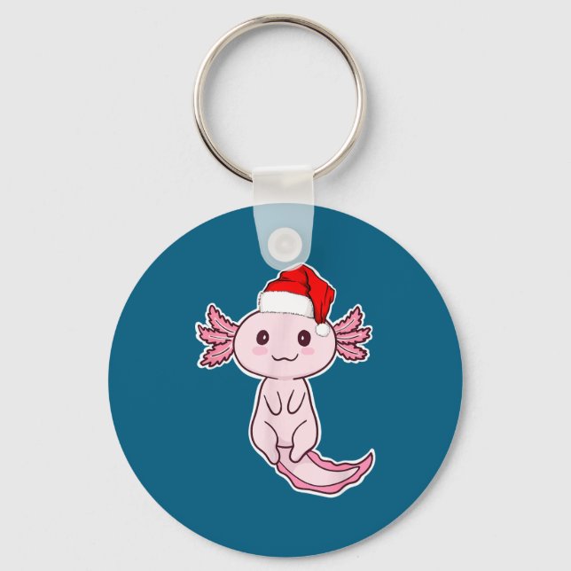 Porte-clés Axolotl de Noël  (Recto)