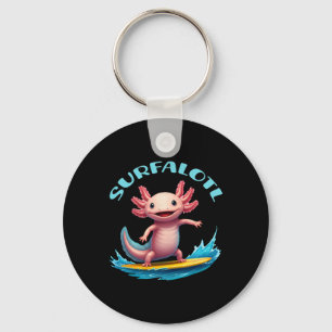 Porte-clés Axolotl de surf Surfalotl drôle océan plage