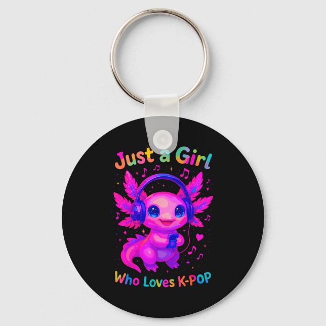 Porte-clés Axolotl Just A Girl Who Loves K-p  (Recto)