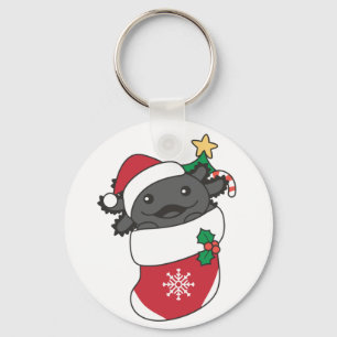 Porte-clés Axolotl Noël Neige Animaux d'hiver Axolotls Clé