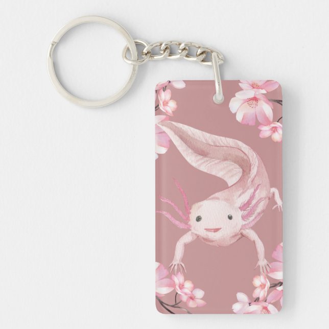 Porte-clés Axolotl rose (Devant)