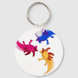 Porte-clés Axolotl Trio