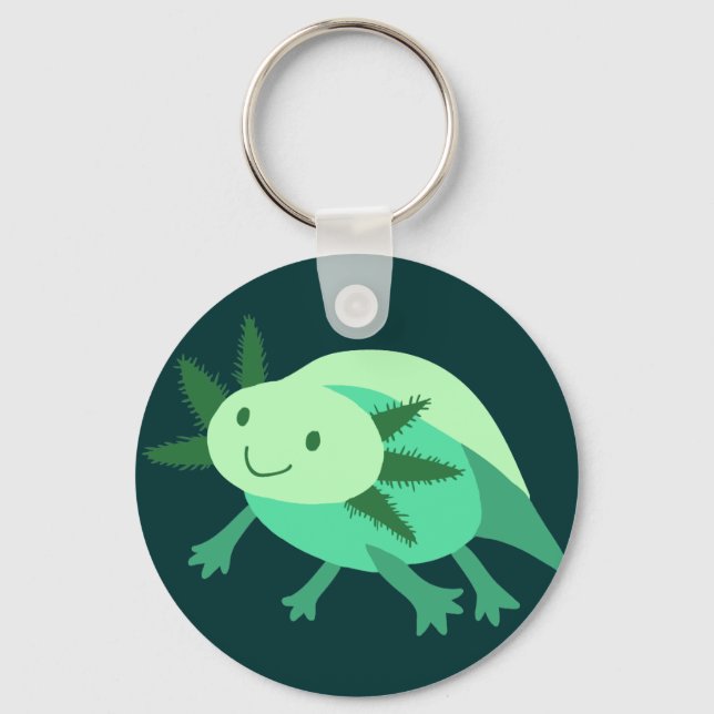 Porte-clés Axolotl vert (Recto)