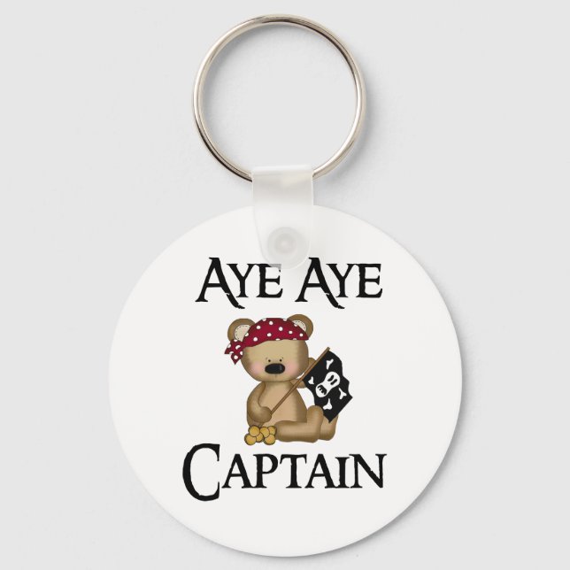 Porte-clés Aye Aye Capitaine Teddy Bear Pirate Porte - clé (Recto)