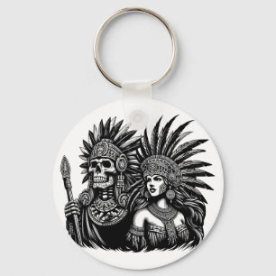 Porte-clés Aztec Skeleton Warrior avec Princess