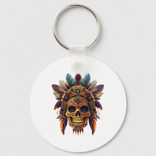 Porte-clés Aztec Skull Relic (Recto)