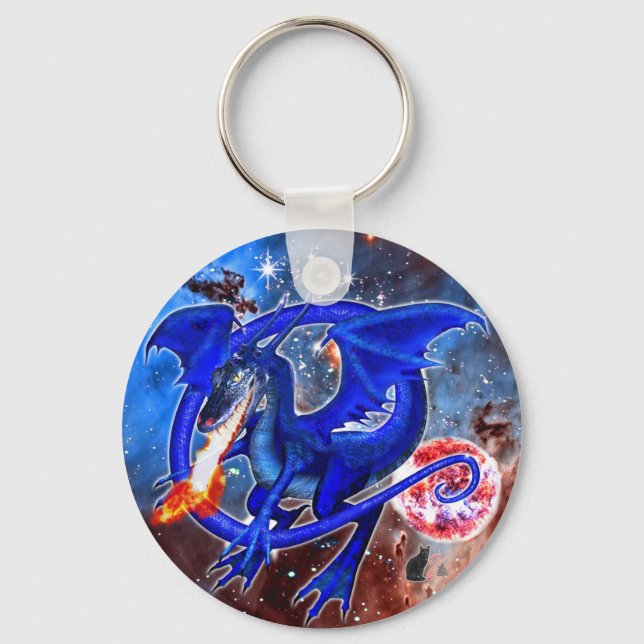 Porte-clés Azurite Cosmic Dragon  (Recto)