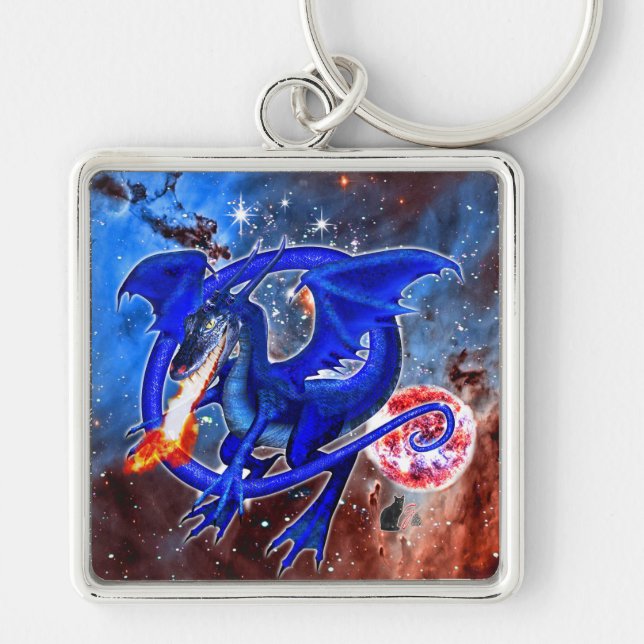 Porte-clés Azurite Cosmic Dragon  (Devant)
