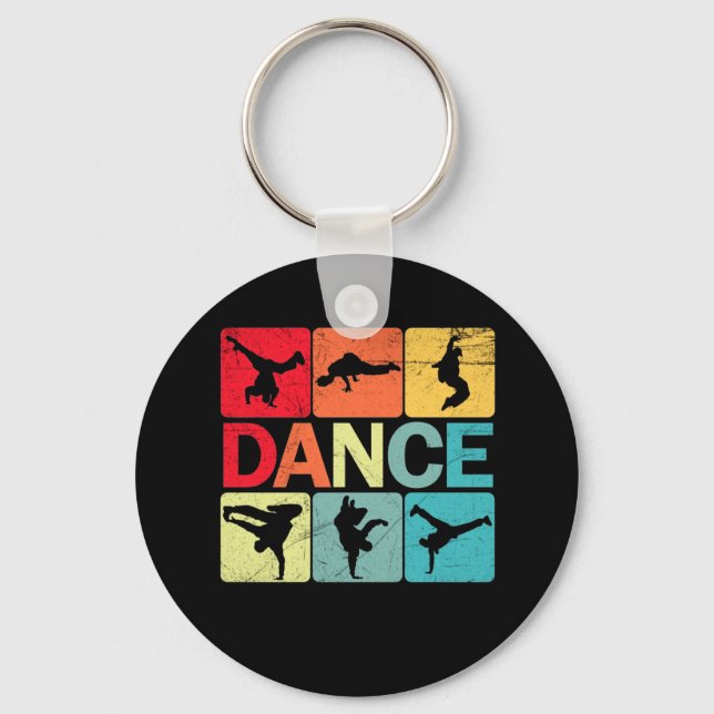 Porte-clés B-Boy Dance Dance T-shirt Danser Danseuse (Recto)