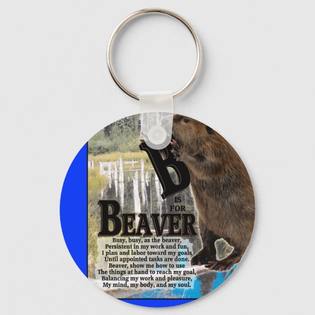 PORTE-CLÉS B EST POUR LE PORTE - CLÉ DU BEAVER (Recto)