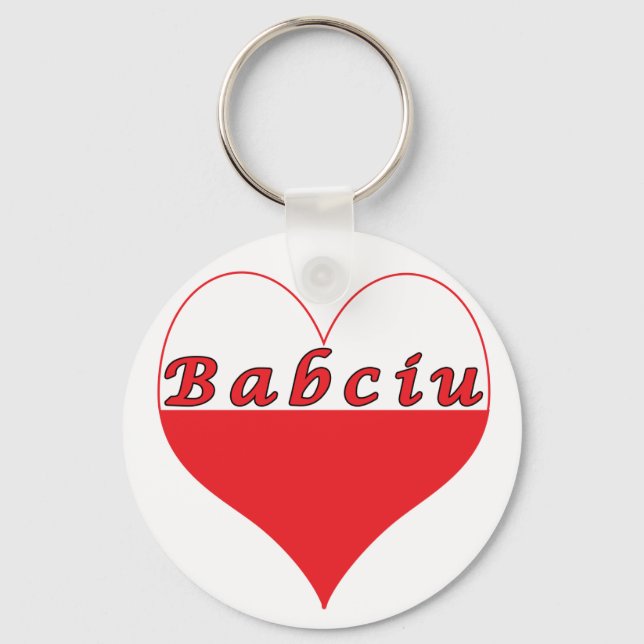 Porte-clés Babciu Coeur polonais (Recto)