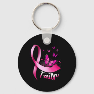Porte-clés Babfly Faith Pink Ribbon Cancer Breast Awarenes