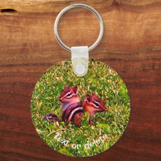 Porte-clés Baby Chipmunks Animal Art Personnalisé