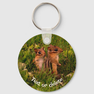 Porte-clés Baby Chipmunks Animal Art Personnalisé