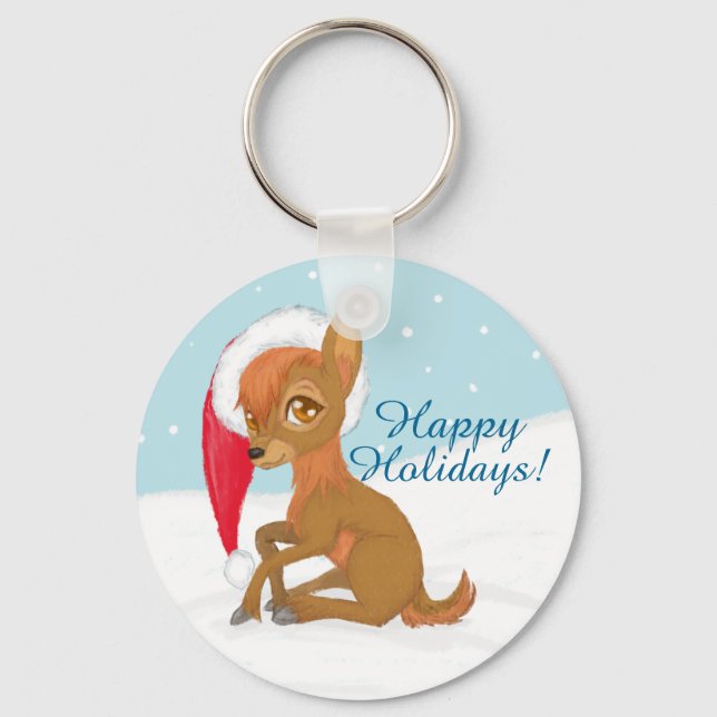Porte-clés Baby Christmas Reindeer (Recto)