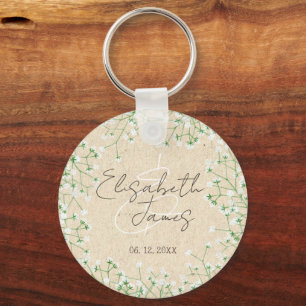 Porte-clés Baby Respire Aquarelle Florale Rustique Boho Maria