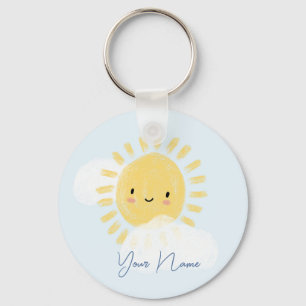 Porte-clés Baby shower d'anniversaire personnalisé Sunshine