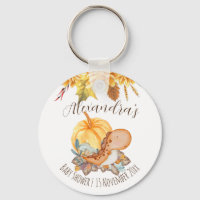 Baby shower d'automne du petit dinosaure citrouill