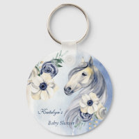 Baby shower de fleurs d'aquarelle du ranch