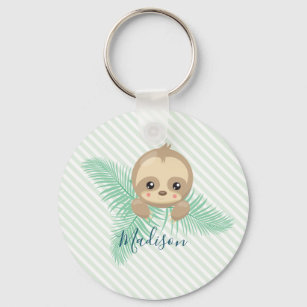 Porte-clés Baby shower Green Happy Baby Sloth