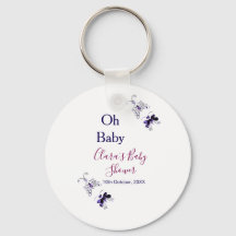 Baby shower rose papillon violet oh bébé moderne