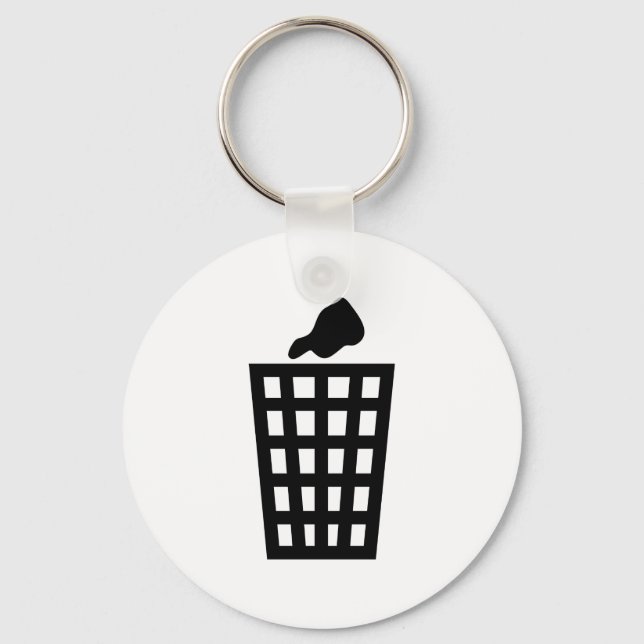 Porte-clés Bac à déchets noirs (Recto)