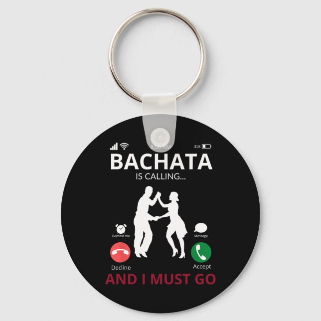 Porte-clés Bachata Appelle - Danse Du Repu Dominicain (Recto)