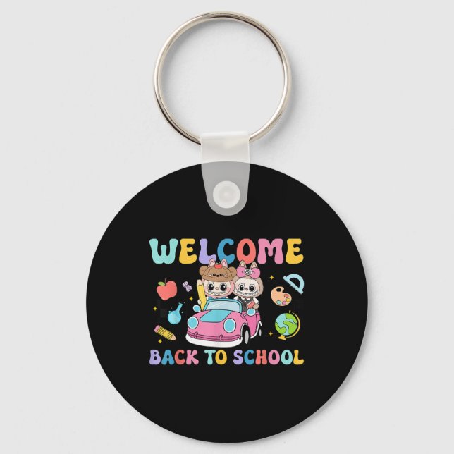 Porte-clés Back To School First Day Of School Monster Teacher (Recto)
