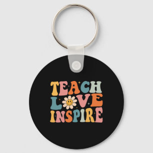 Porte-clés Back to School Teach Love Inspire Retro Teachers