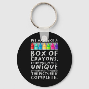 Porte-clés Back to School Teacher We Are Like A Box Of Crayon