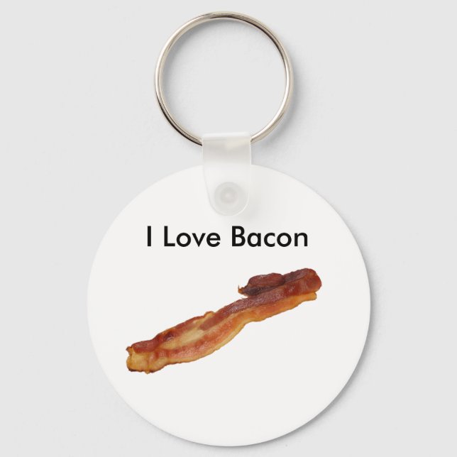 Porte-clés bacon, I Love Bacon (Recto)