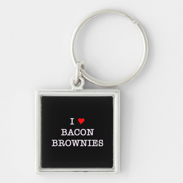 Porte-clés Bacon I Love Brownies (Devant)