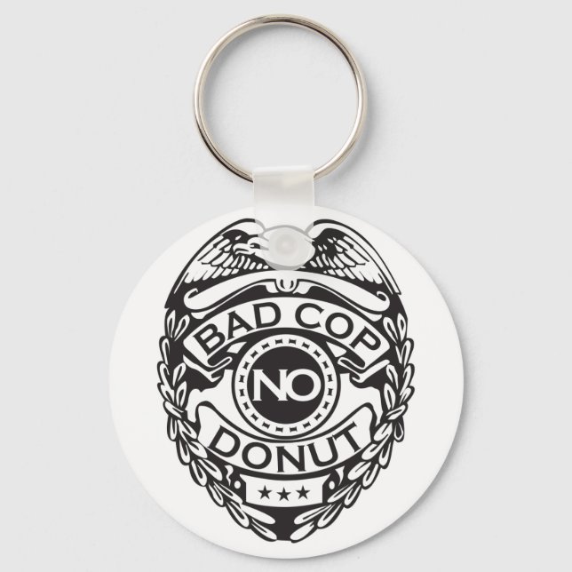 Porte-clés Bad Cop No Donut - Noir (Recto)
