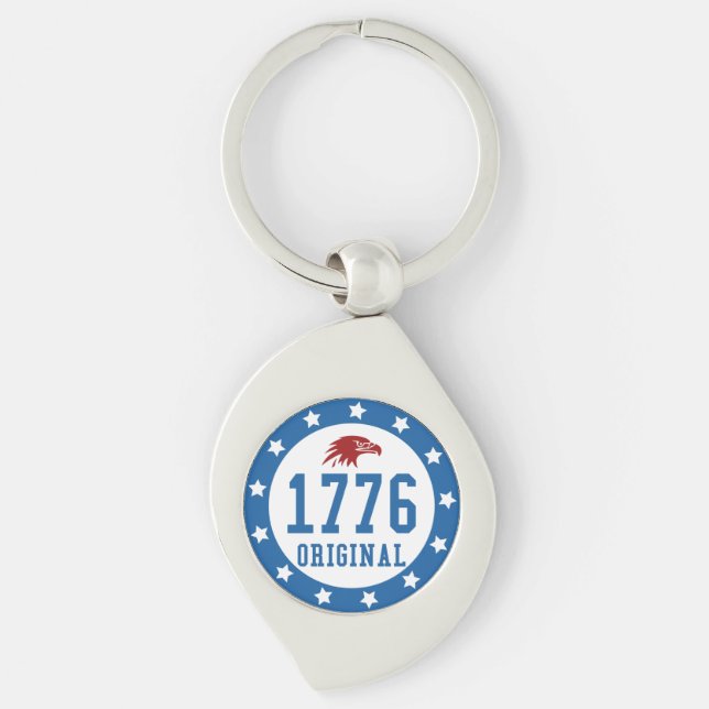 Porte-clés Badge 4 juillet 1776 original (Devant)