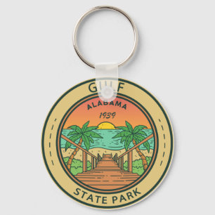 Porte-clés Badge du cercle du parc d'État de Gulf State Alaba