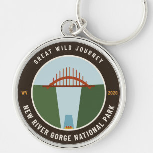 Porte-clés badge du parc national de New River Gor