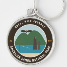 Porte-clés badge du Parc national des Samoa améric