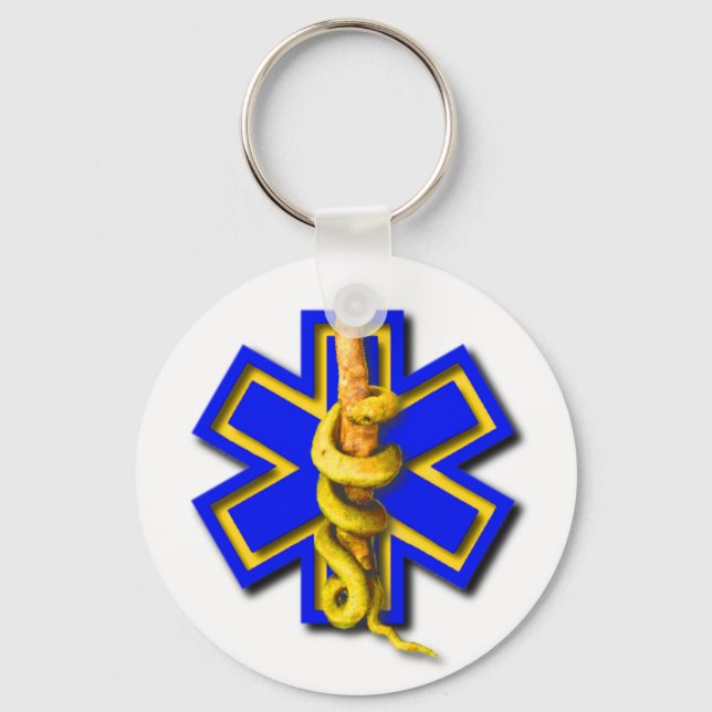 Porte-clés Badge EMS Star of Life (Recto)