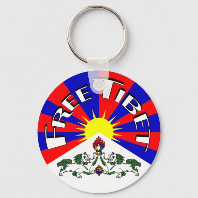Porte-clés Badge Tibet libre (Recto)