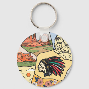 Porte-clés Badlands Mt Rushmore Black Hills South Dakota Cart