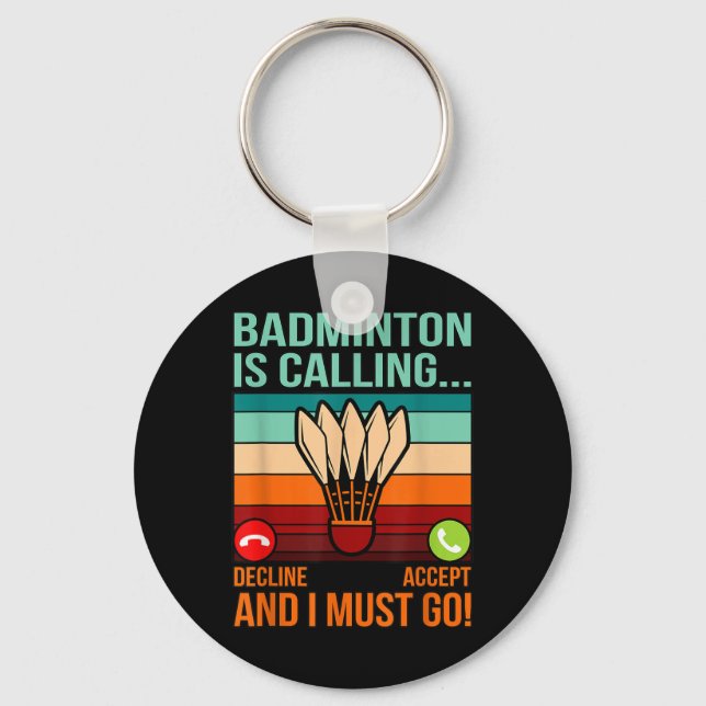 Porte-clés Badminton Appelle Shutter Lover Player Coach Gr (Recto)