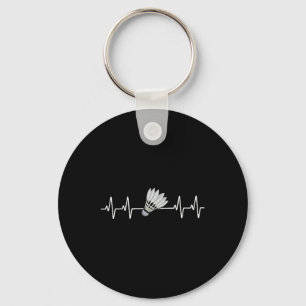 Porte-clés Badminton Battement de coeur Pouls Amour Joueurs d