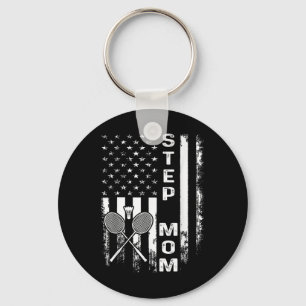 Porte-clés Badminton Belle-mère Drapeau Américain Noël Vintag