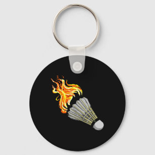 Porte-clés Badminton coloré flamme navette Art Sports