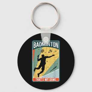 Porte-clés Badminton Comment je roule Vintage C'est mon jeu